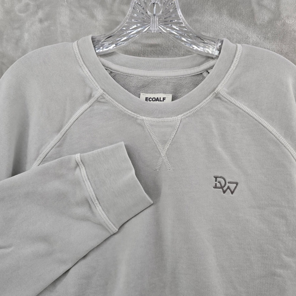 Ecoalf Sweatshirt Mens Large Gray Raglan Drieft wood Golf Sleeve Cotton Pullover